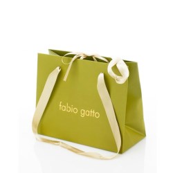 Shoulder ribbon handle carrier shopping bag